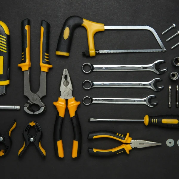 top-view-mechanical-tools-arrangement